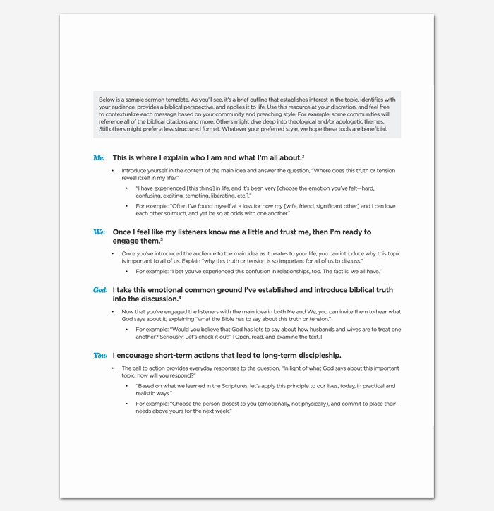 Blank Sermon Outline Template New Sermon Outline Template 12 for Word and Pdf format