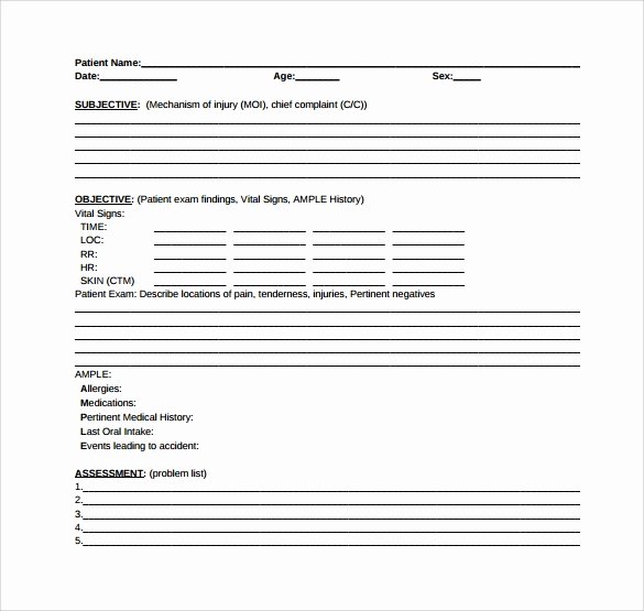 Blank soap Note Template Inspirational soap Note Template 10 Download Free Documents In Pdf Word