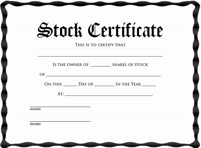 Blank Stock Certificate Template Fresh Blank Stock Certificate Template Templates Resume