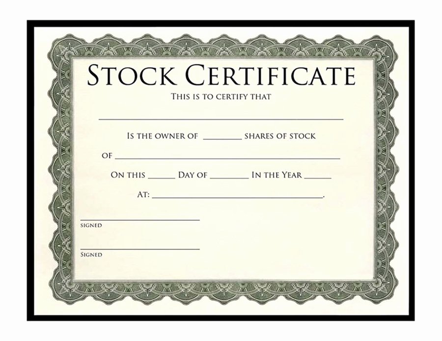 Blank Stock Certificate Template Lovely Free Blank Stock Certificate Template