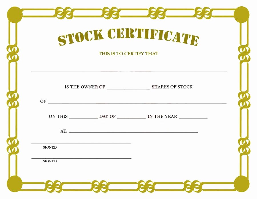 Blank Stock Certificate Template Luxury Blank Stock Certificate Template Free Blank Stock
