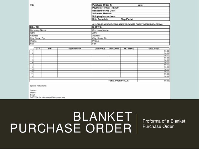 Blanket Purchase Agreement Template Awesome Types Of Purchasing System