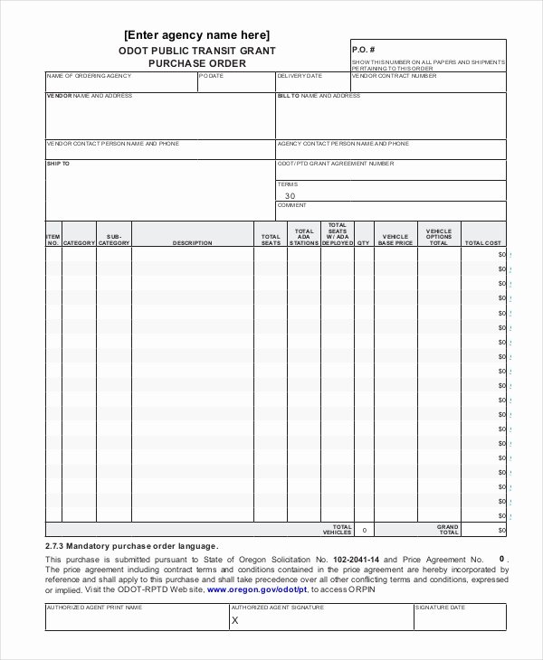 Blanket Purchase order Template Inspirational Purchase order Template 14 Free Word Excel Pdf