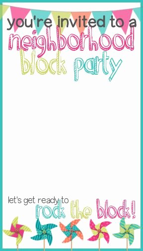 Block Party Invitation Template Elegant 17 Best Ideas About Block Party Invites On Pinterest