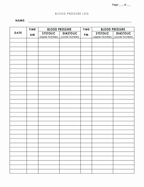 blood pressure log template dates chart 9 sugar printable blank for tracker heart association adults free