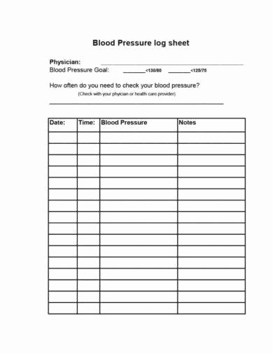 Blood Pressure Logs Template New 12 Blood Pressure Log Examples Pdf Doc