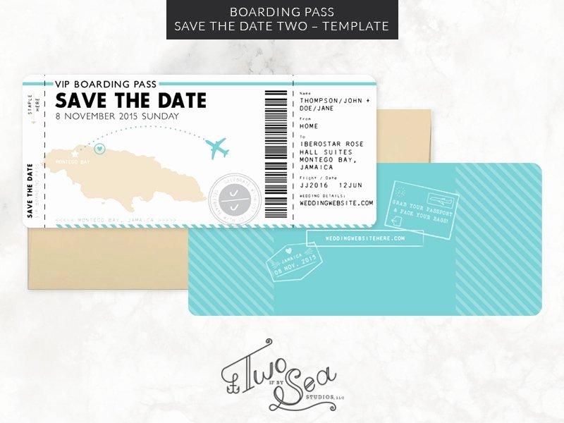 Boarding Pass Template Free New Boarding Pass Save the Date Template Invitation