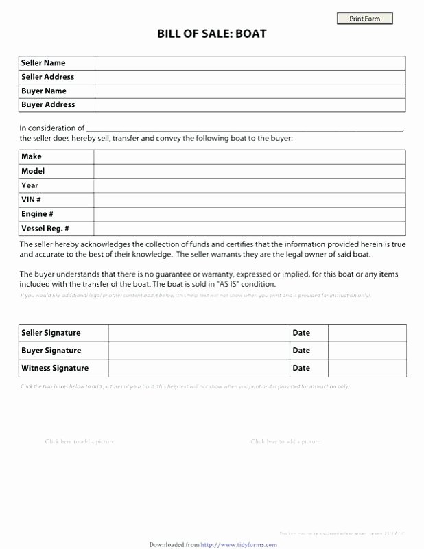 Boat Purchase Agreement Template Best Of Boat Purchase Agreement Template Bill Sale form