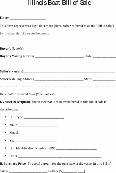 Boat Purchase Agreement Template Inspirational 4 Boat Bill Sale form Templates Free Sample Templates
