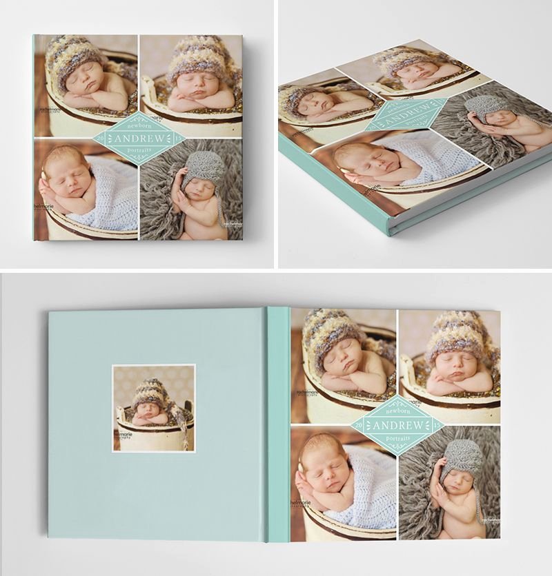 Book Cover Template Photoshop Luxury Newborn Boy Album Book Cover Template for Graphers
