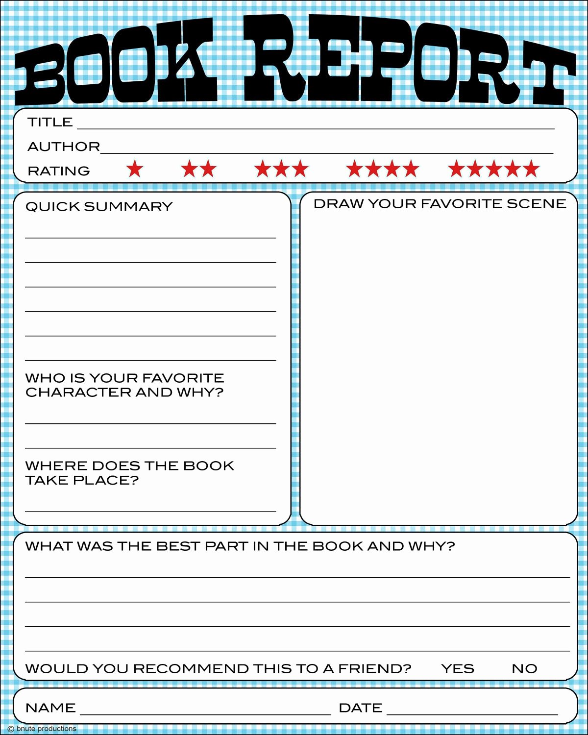 Book Template for Kids New Free Book Report Printable Great for Lower Primary