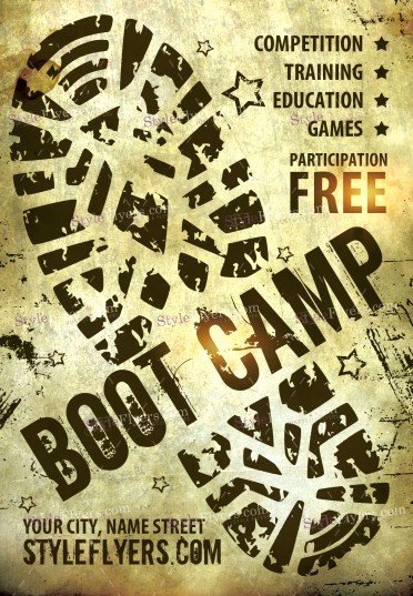Boot Camp Flyer Template New Boot Camp Psd Flyer Template Styleflyers