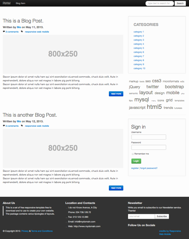 Bootstrap Blog Template Free Best Of Free Twitter Bootstrap Blog Template Beautiful Template