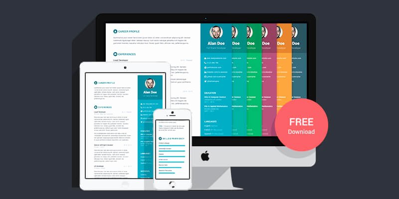 Bootstrap Resume Template Free Beautiful Css Templates bypeople 68 Submissions