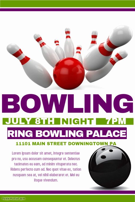 Bowling Flyer Template Free Inspirational Bowling Flyer Template