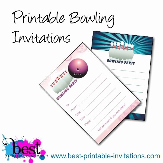 Bowling Invitation Template Free Awesome Bowling Birthday Party Invitations