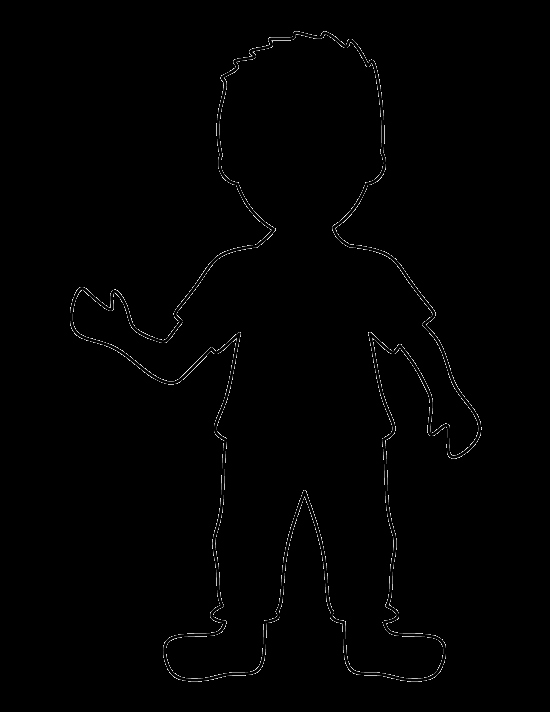 Boy and Girl Template Lovely Boy Pattern Use the Printable Outline for Crafts