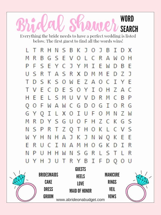 Bridal Shower Budget Template Lovely 10 Printable Bridal Shower Games You Can Diy