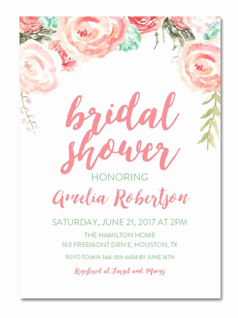 Bridal Shower Invite Template Lovely Printable Bridal Shower Invitations You Can Diy