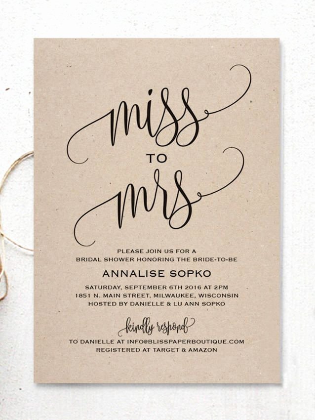 Bridal Shower Invite Template Luxury 17 Printable Bridal Shower Invitations You Can Diy