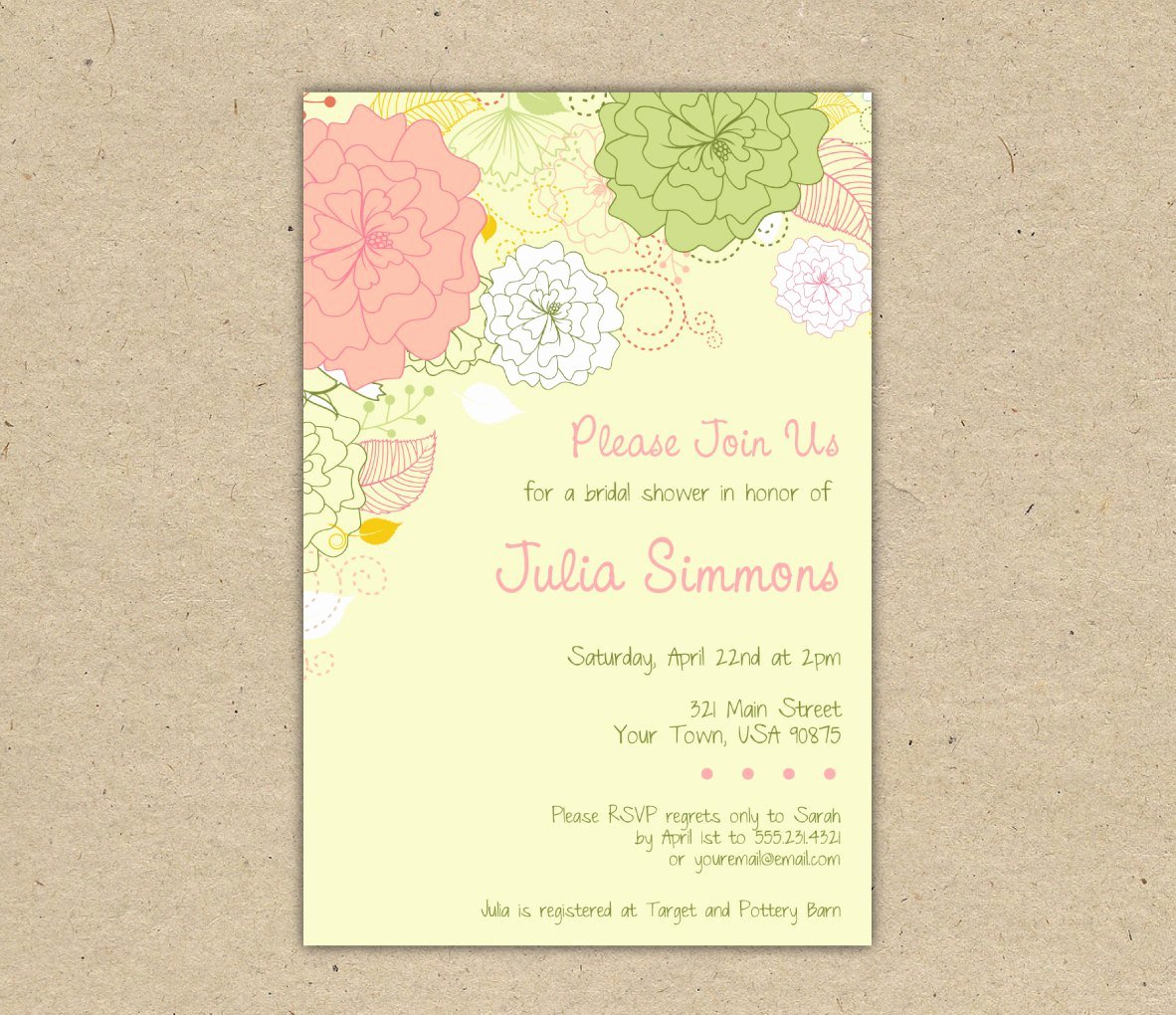 Bridal Shower Invite Template Luxury Bridal Shower Template Example Mughals