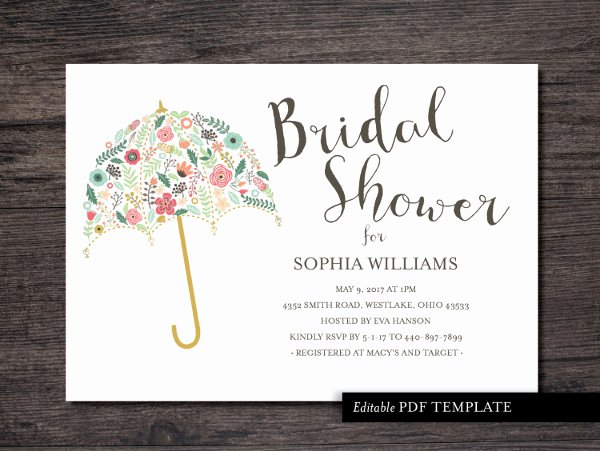 Bridal Shower Invite Template New 26 Bridal Shower Invitation Templates Word Psd Ai