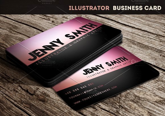 Business Card Template Illustrator Elegant Illustrator Business Card Business Card Templates