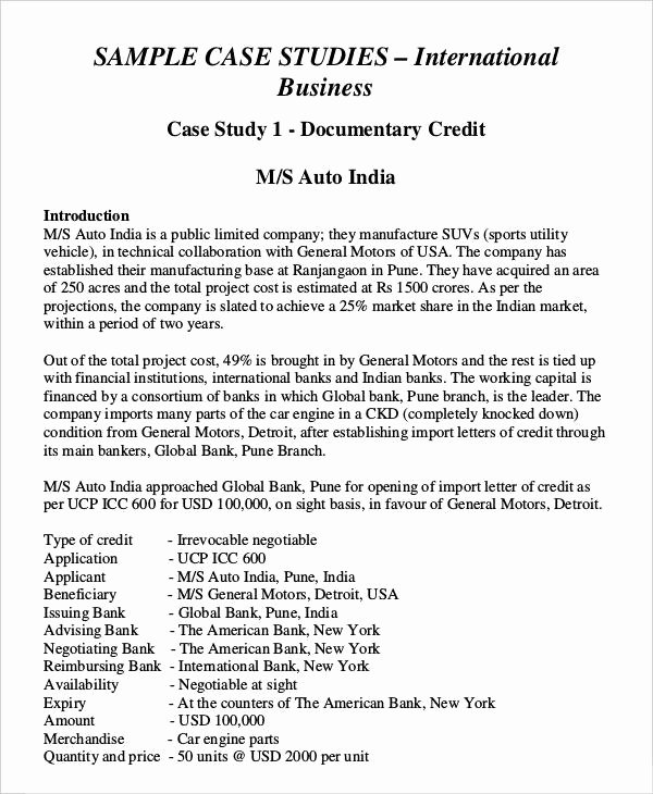 Business Case Analysis Template Elegant 37 Case Study Templates Word Pdf Pages
