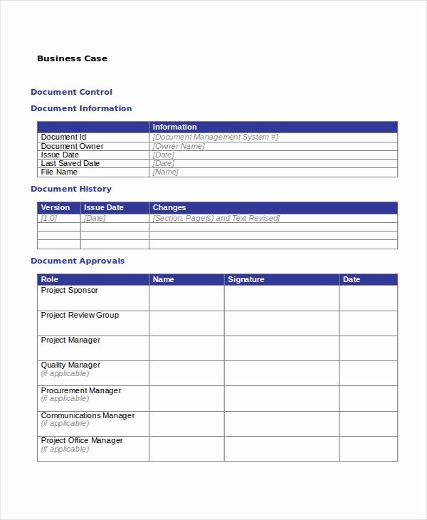 Business Case Template Excel Inspirational Business Case Template