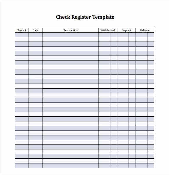 Business Check Template Word Awesome Sample Check Register Template 7 Documents In Pdf Word