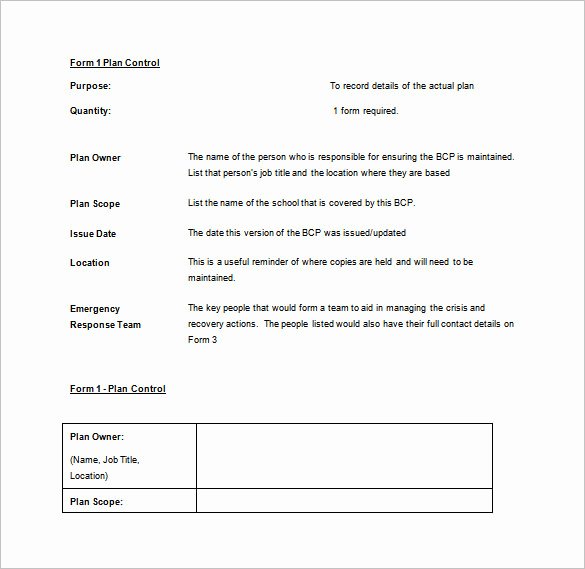 Business Contingency Plan Template Fresh Business Continuity Plan Template Free Download Uk