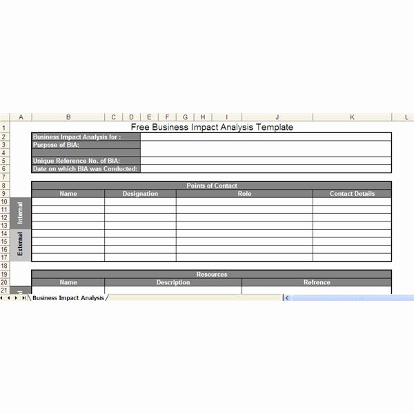 Business Impact Analysis Template Best Of Business Impact Analysis Bia Template Free Excel Download