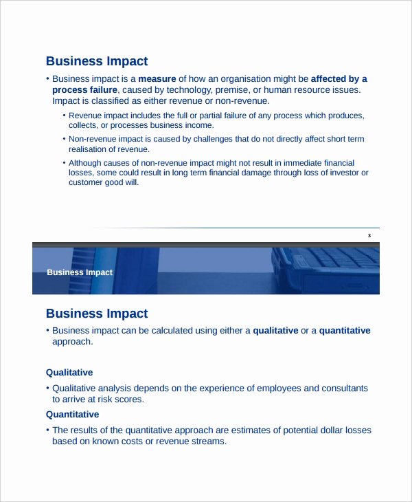 Business Impact Analysis Template Best Of Impact Analysis Template 11 Free Word Pdf Documents