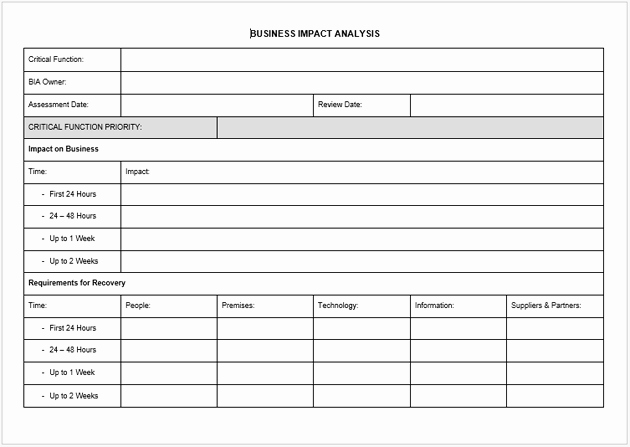 Business Impact Analysis Template Best Of Impact Analysis Template 19 Examples for Excel Word