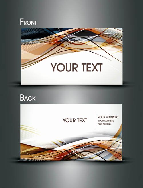 Business Line Card Template Best Of Dynamic Flow Line Business Card Template Vector Free
