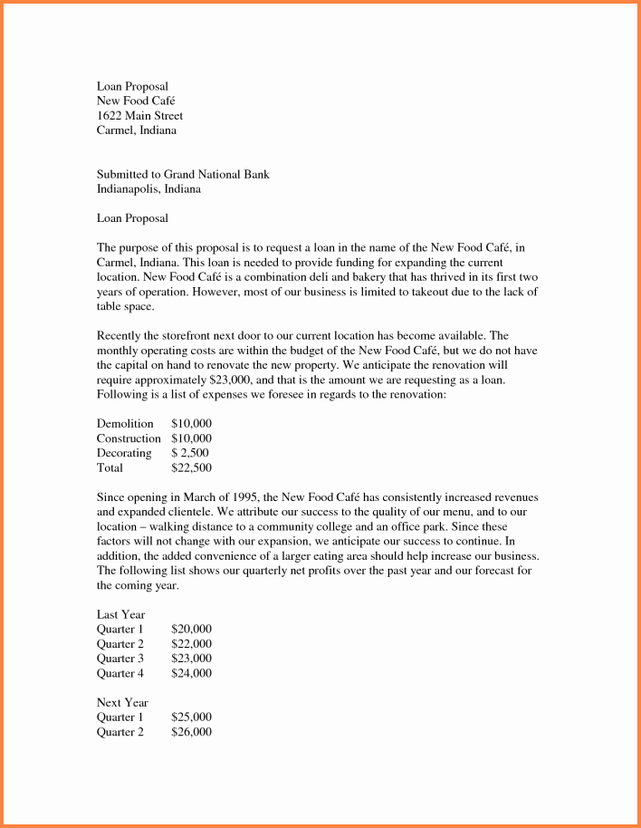 Business Loan Proposal Template Luxury 8 How to Write A Proposal for A Small Business Loan