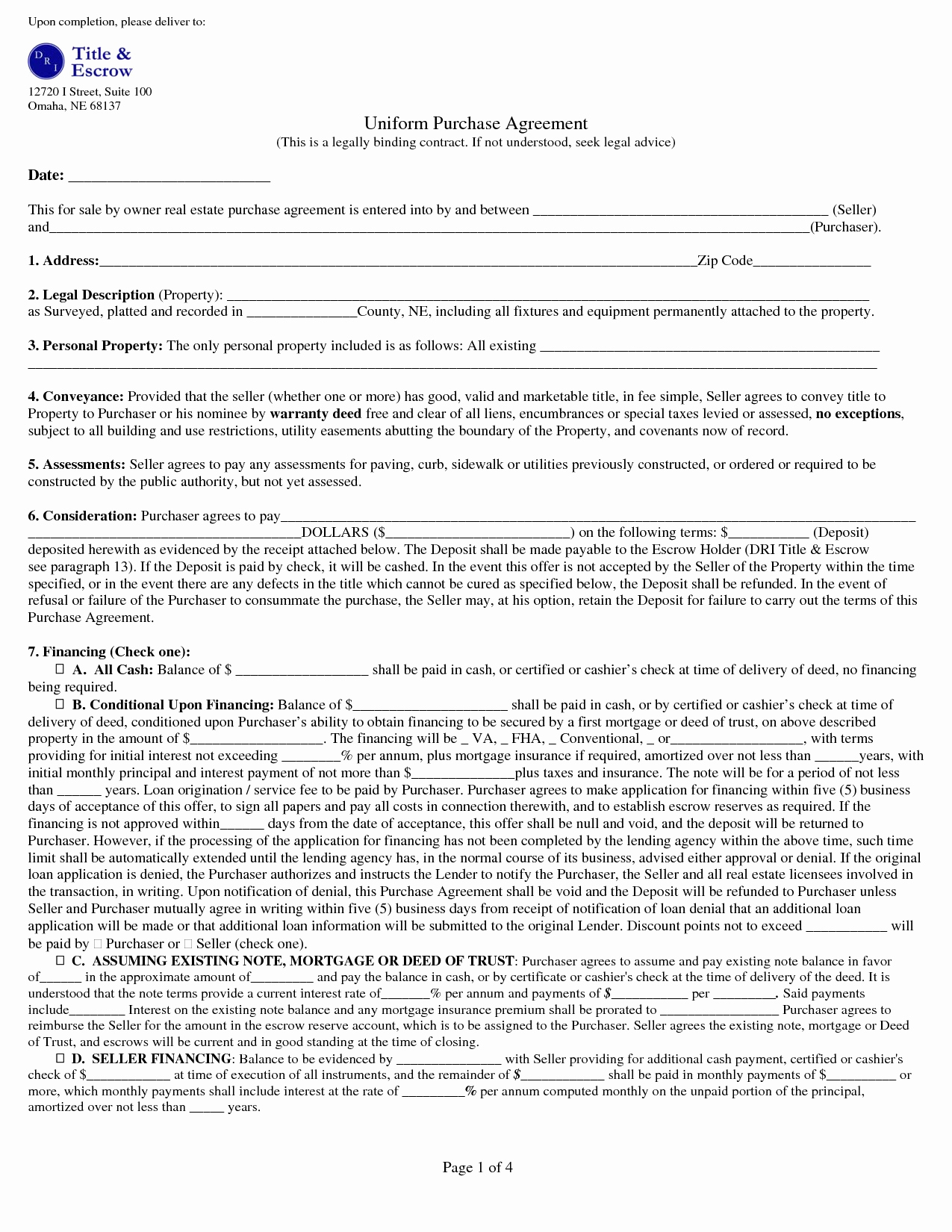 Business Purchase Agreement Template Unique 13 Best Of Financing Agreement Sample Financial