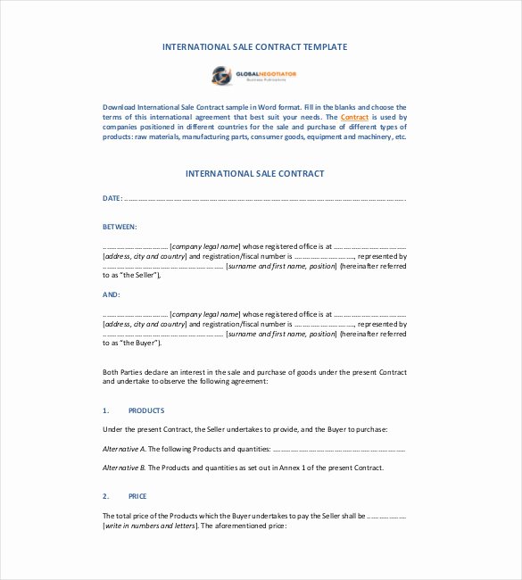 Business Sale Contract Template New Contract Template – 24 Free Word Excel Pdf Documents