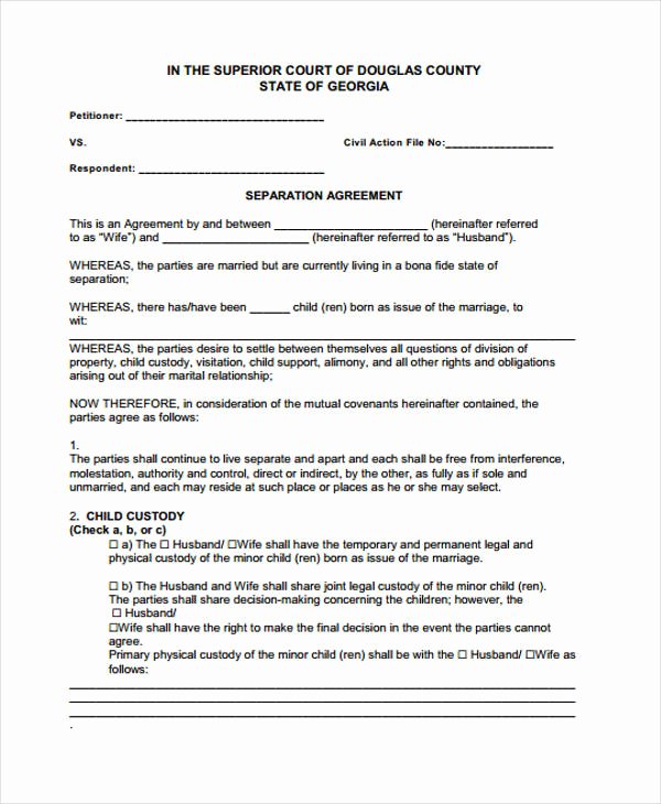 Business Separation Agreement Template Inspirational 34 Printable Agreement Templates Word Pdf Pages