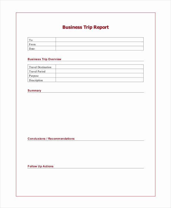 Business Trip Report Template Beautiful 7 Trip Report Examples Doc Pdf