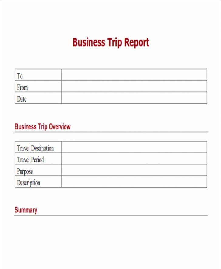 Business Trip Report Template Elegant Business Trip Report Template Sample Practical Moreover