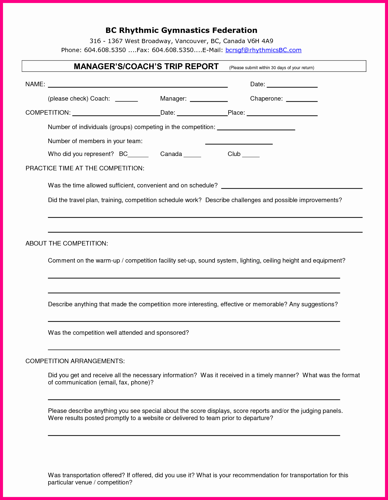 Business Trip Report Template Lovely Report Trip Report Template
