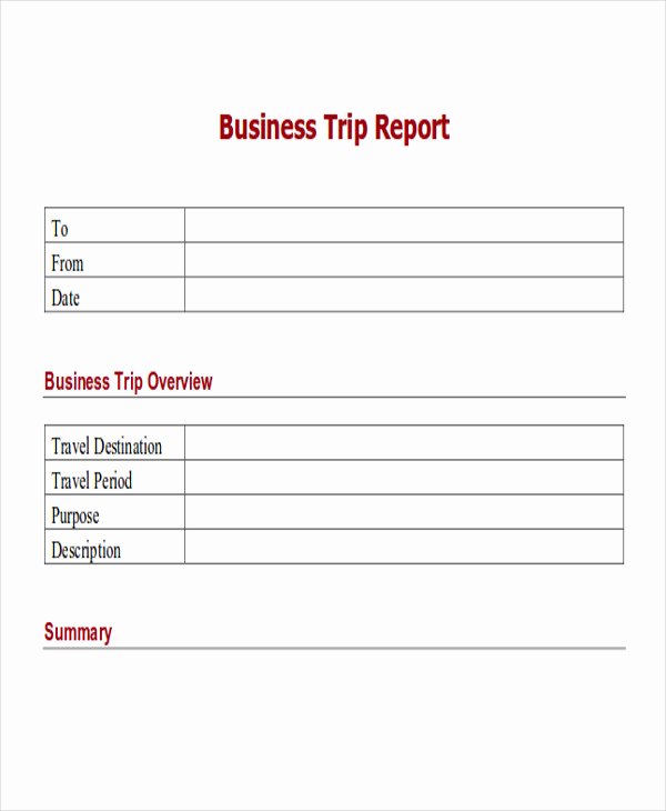 Business Trip Report Template Luxury 10 Sample Trip Reports Word Apple Pages Google Docs Pdf