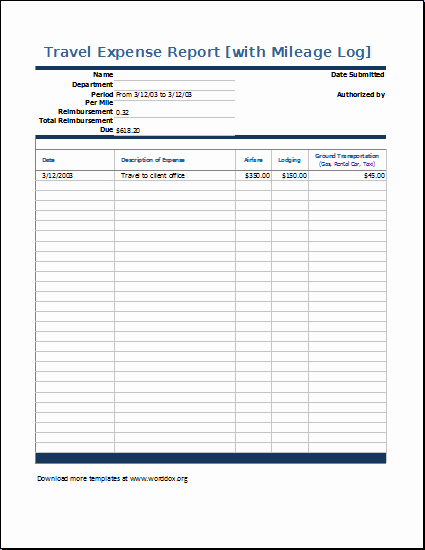 Business Trip Report Template New Excel Travel Expense Report Template Free Detailed