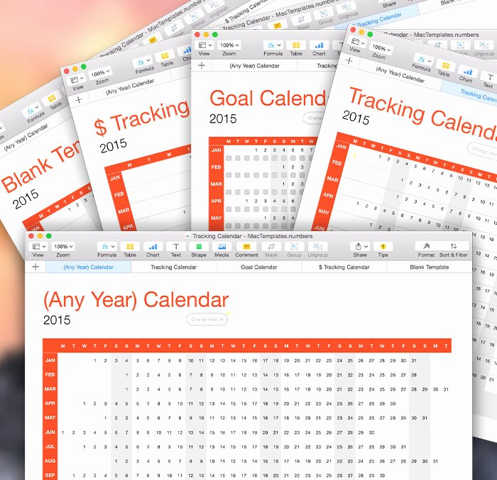 Calendar Template for Mac Inspirational Any Year Calendar Tracker Template for Numbers