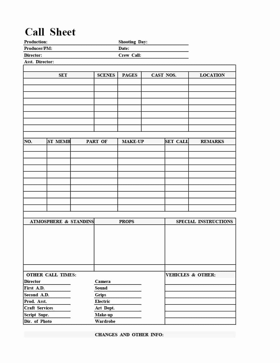 Call Sheet Template Excel Lovely 40 Printable Call Log Templates In Microsoft Word and Excel