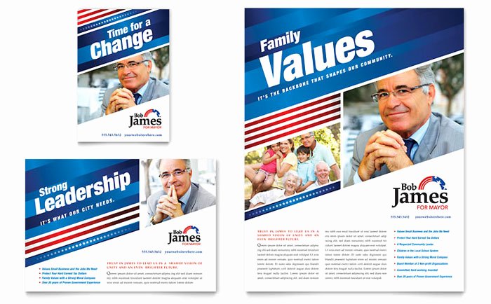Campaign Flyer Template Free Luxury Political Campaign Flyer &amp; Ad Template Design