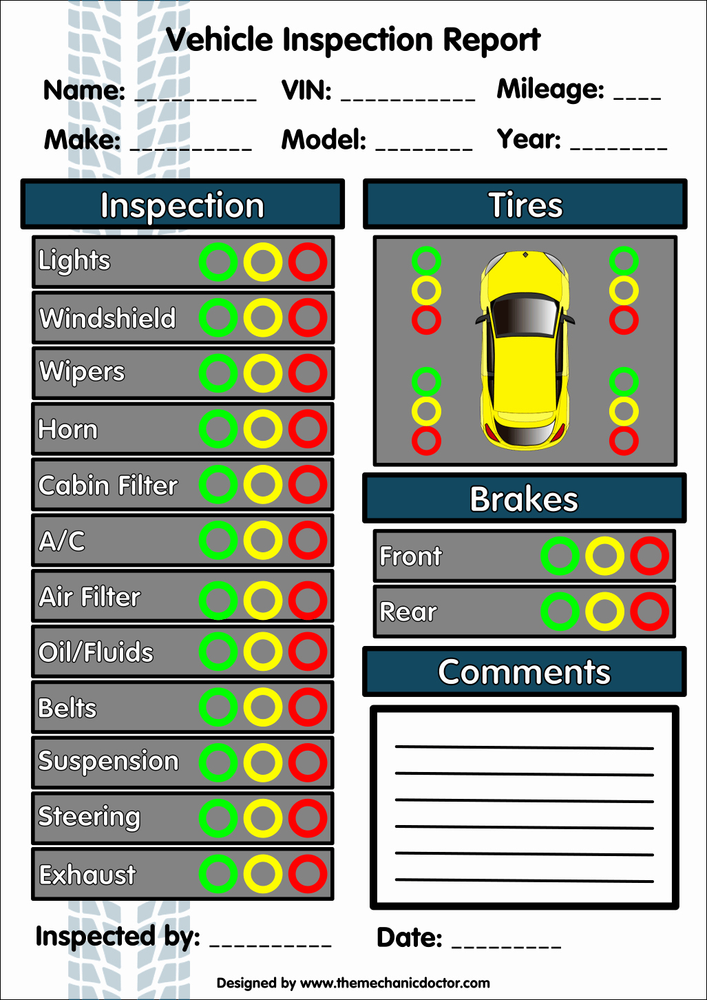 Car Inspection Checklist Template Inspirational Checklist Download Vehicle Inspection Checklist Template