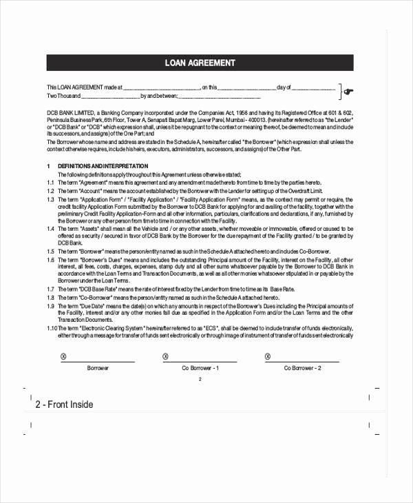 Car Payment Contract Template Elegant How to Make A Car Loan Agreement form
