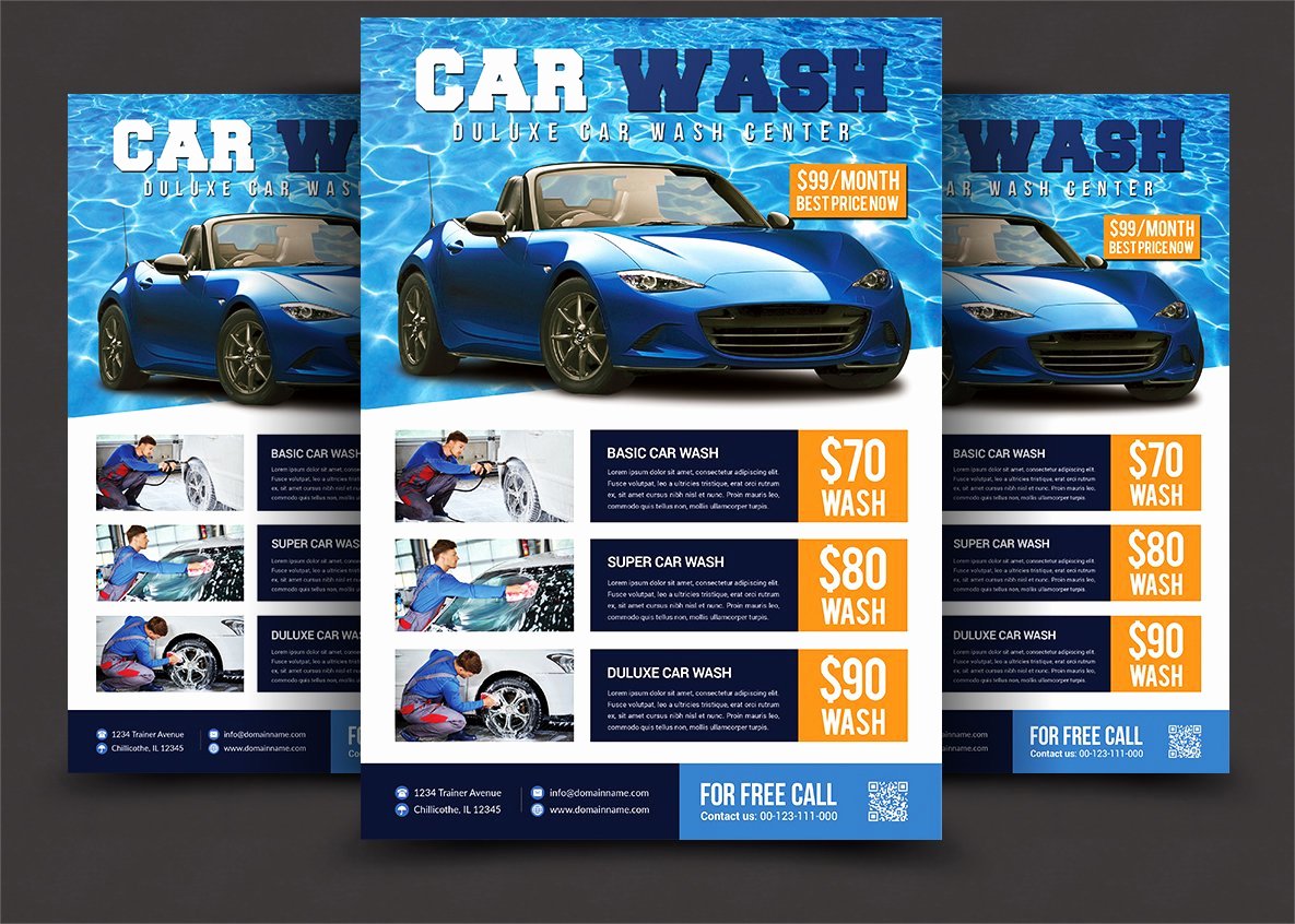 Car Wash Flyer Template Inspirational Car Wash Flyer Flyer Templates Creative Market